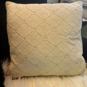 Elaine Smith throw pillow cream textured 16”x16”